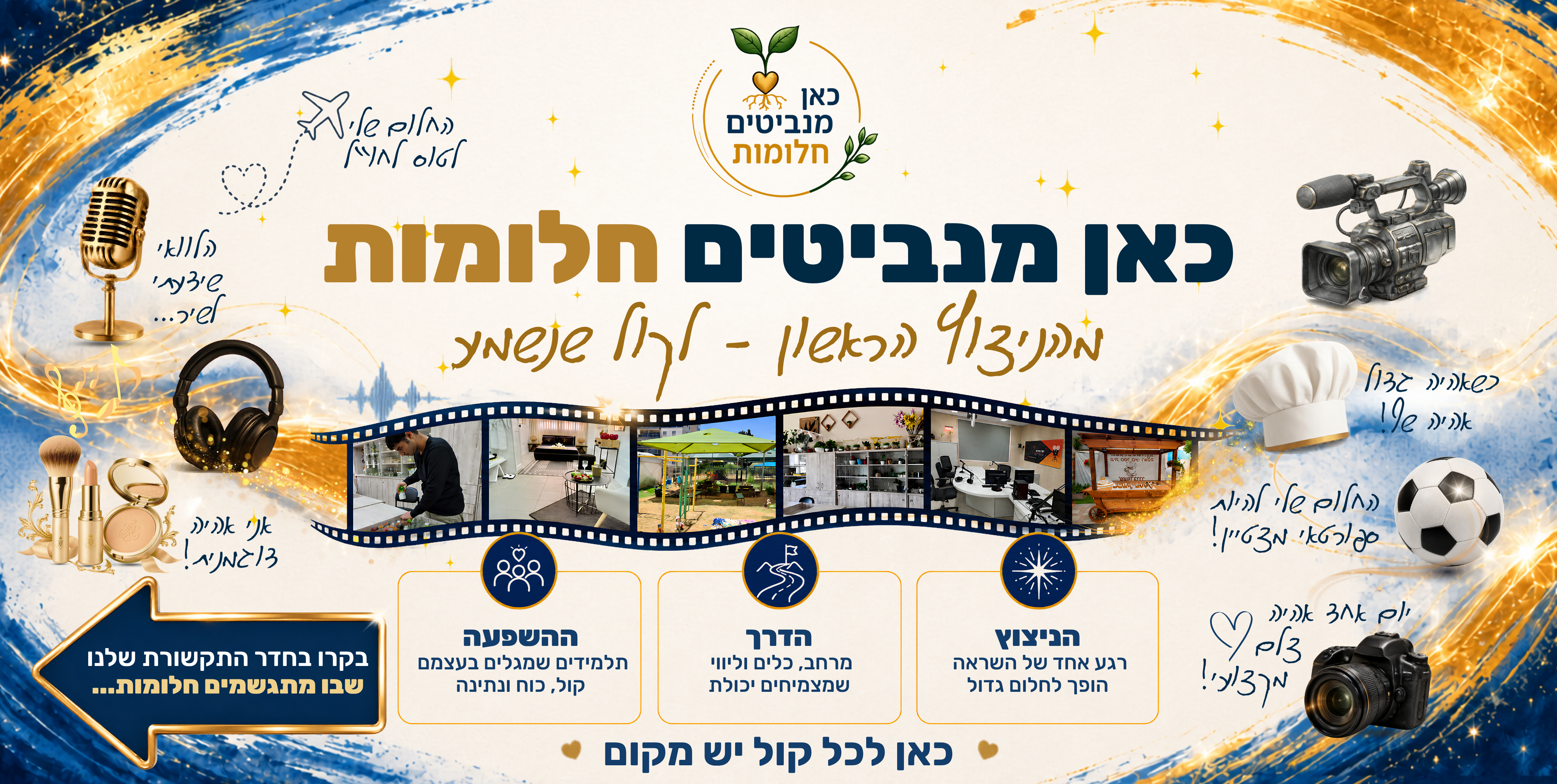 לוח "כאן מנביטים חלומות" בבית ספר סיני